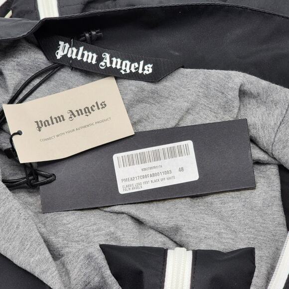Palm Angels Classic Logo Lightweight Vest in Black size 46 Medium - NWT $930 - Picture 5 of 8